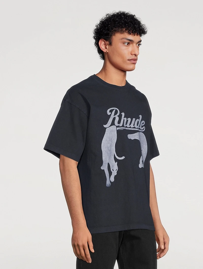 Black Cat Cotton T-Shirt