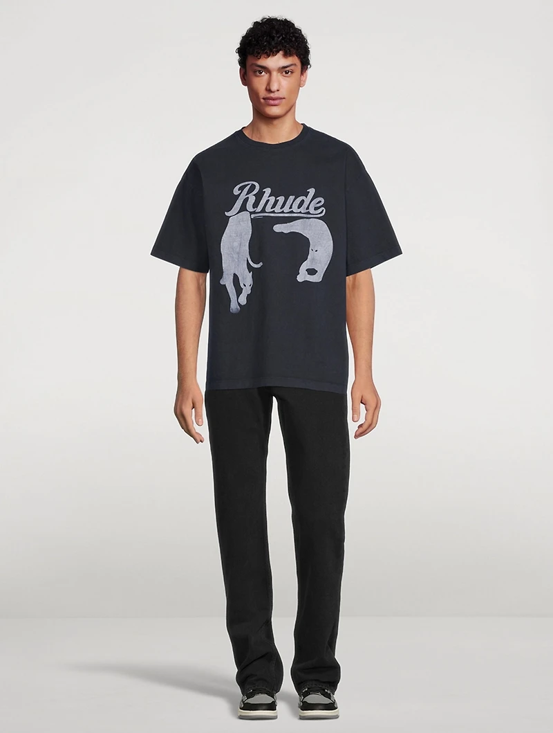 Black Cat Cotton T-Shirt