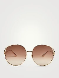 Round Sunglasses With Web