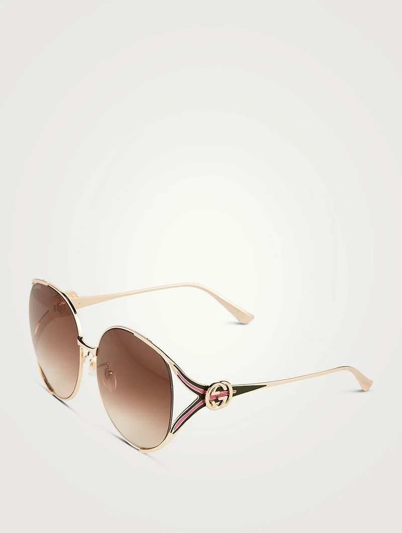 Round Sunglasses With Web