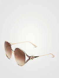 Round Sunglasses With Web