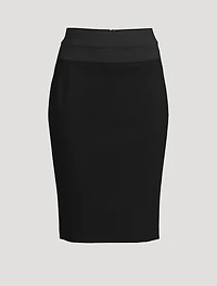 Techno Jersey Pencil Skirt