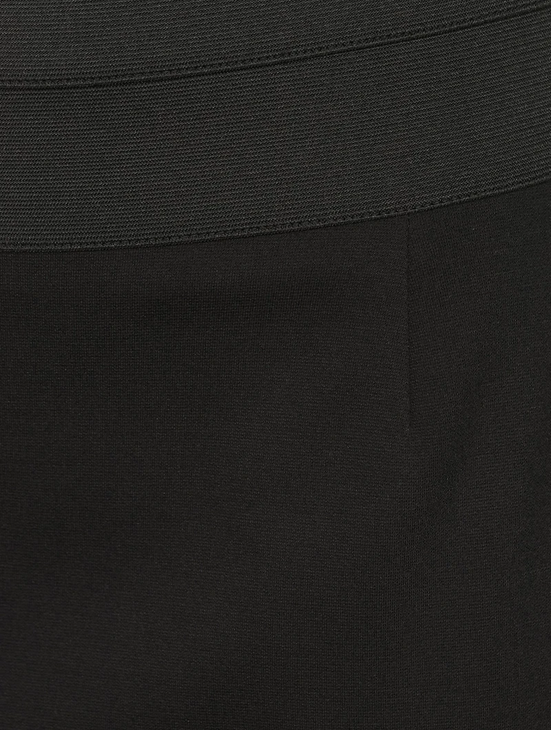 Techno Jersey Pencil Skirt