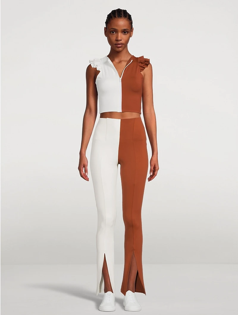 Split-Hem Ponte Leggings