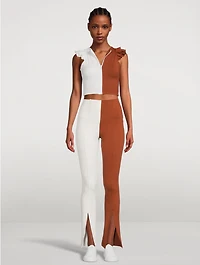 Split-Hem Ponte Leggings