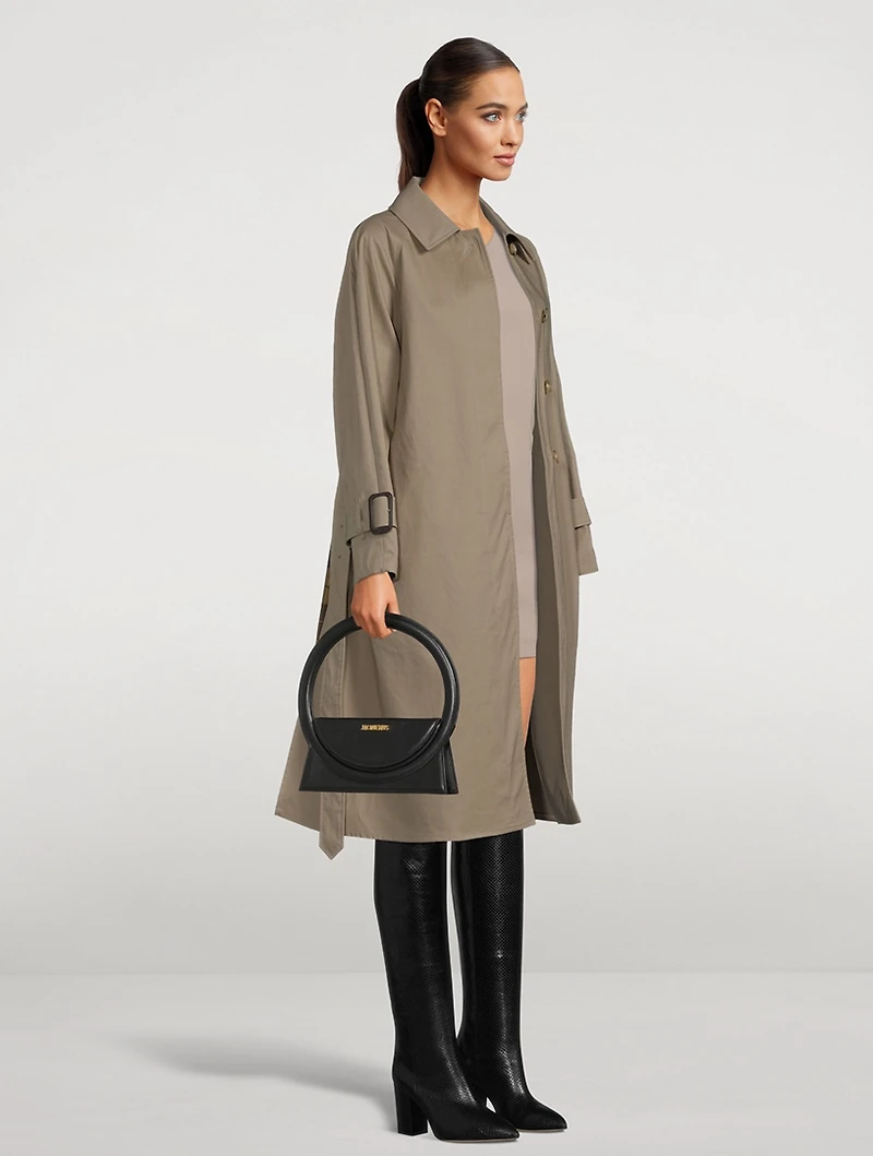 Maretta Trench Coat With Plaid Back