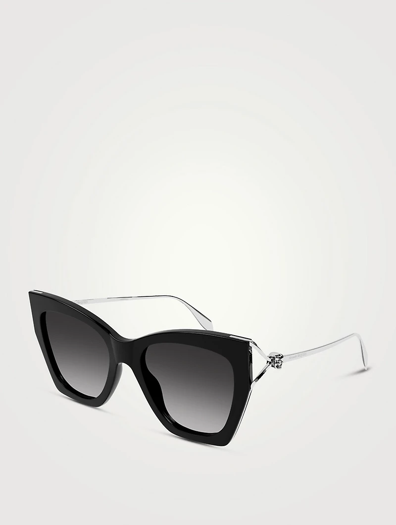 Skull Hinge Cat Eye Sunglasses