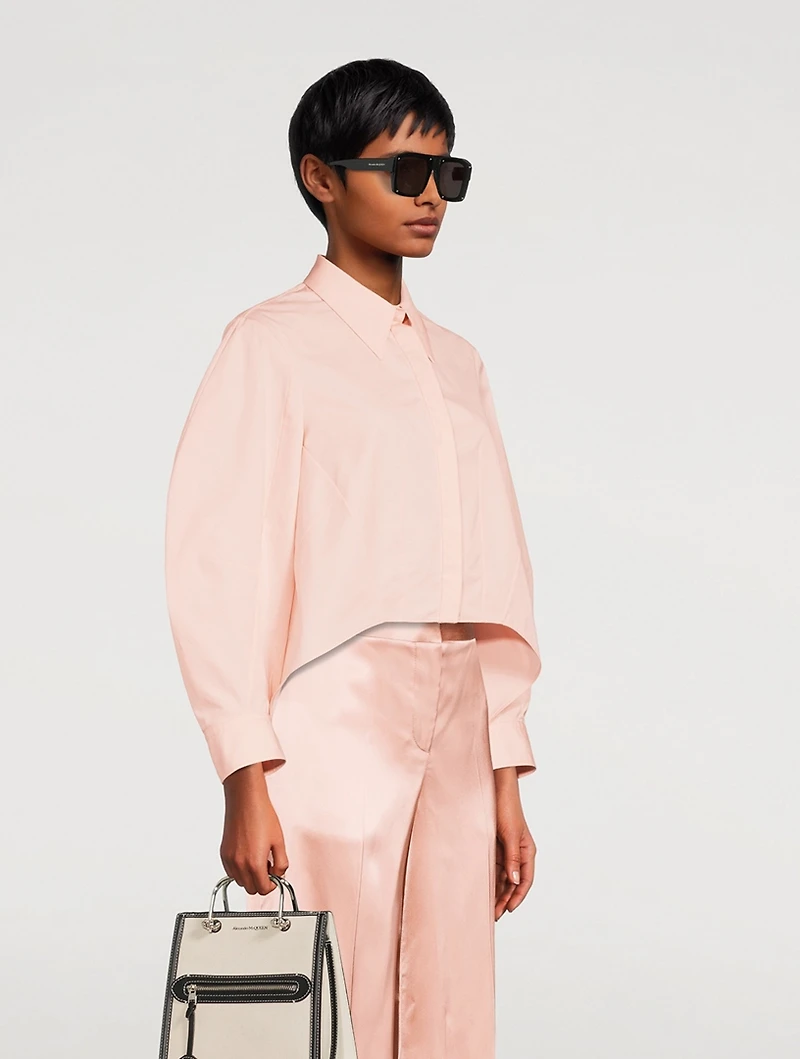 Studded Rectangular Sunglasses