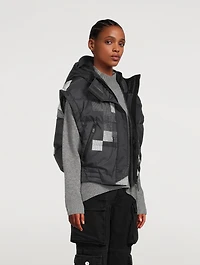 Cropped Down Vest Pixel Print