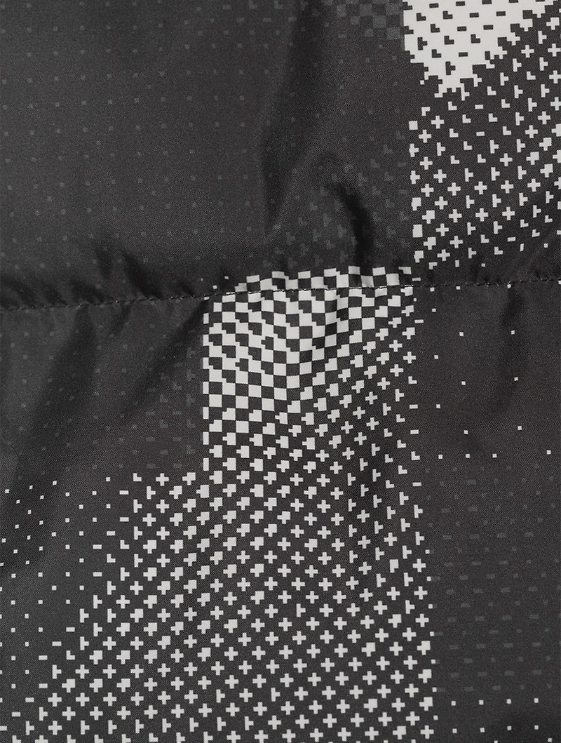 Cropped Down Vest Pixel Print