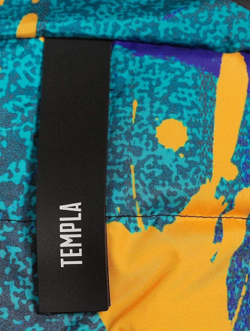 Cropped Down Jacket Paint Splatter Print