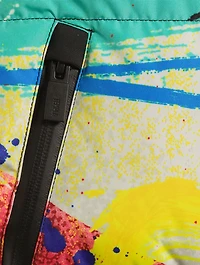 Down Ski Suit Paint Splatter Print