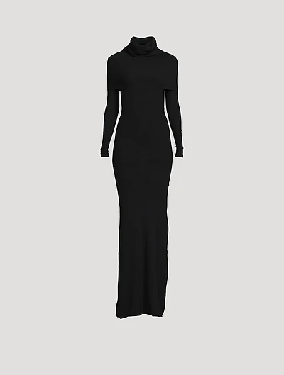 Double-Layer Knit Gown
