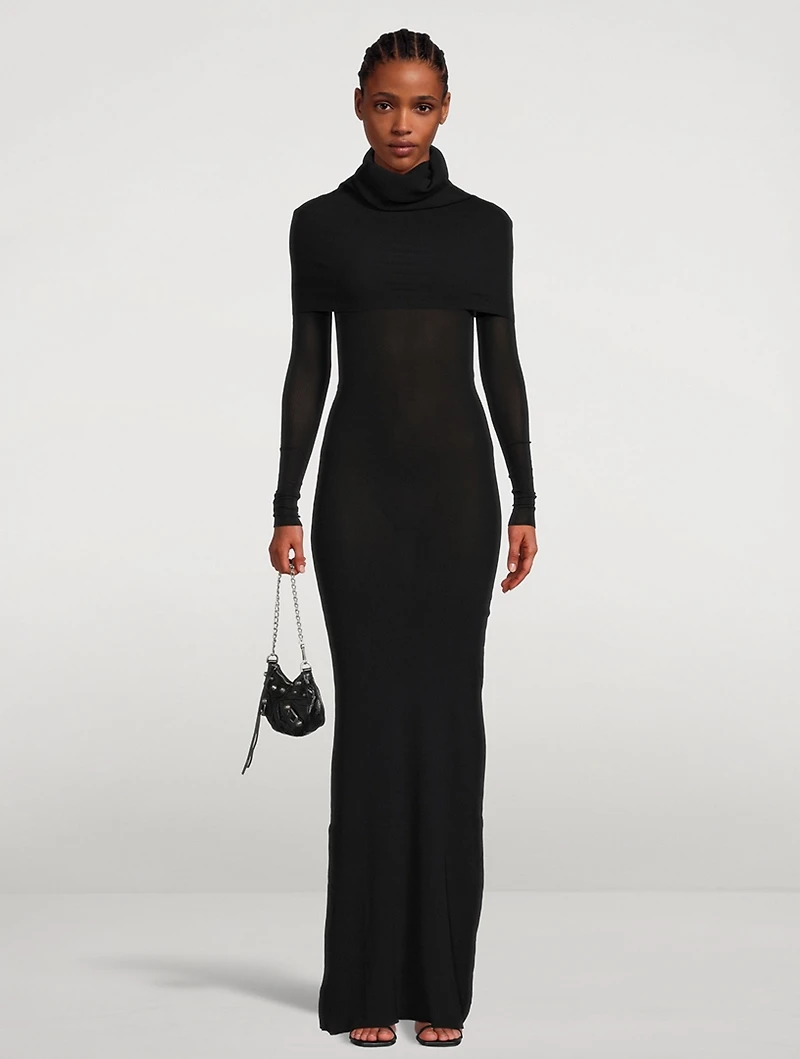 Double-Layer Knit Gown