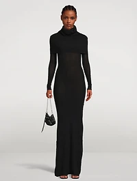 Double-Layer Knit Gown