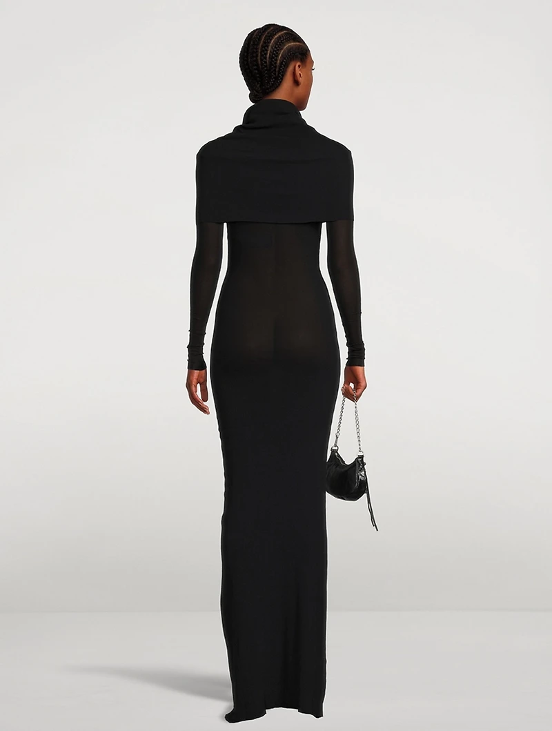 Double-Layer Knit Gown