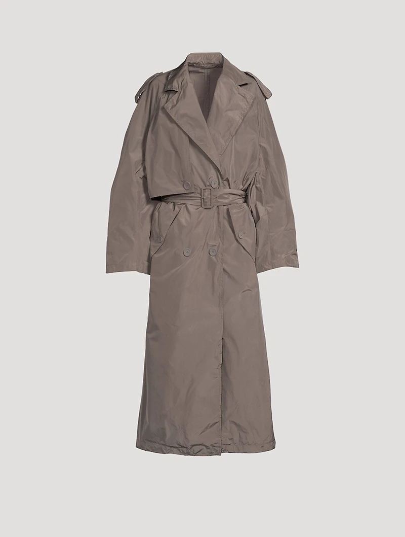 Packable Taffeta Trench Coat