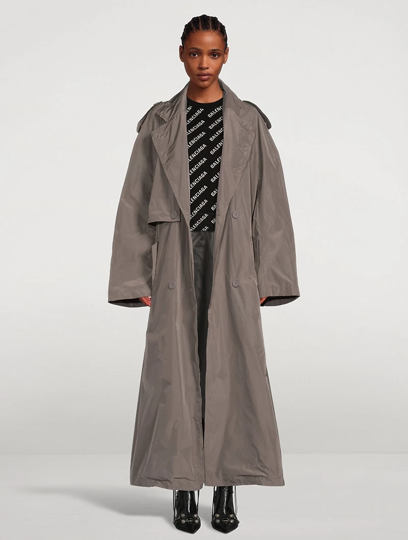 Packable Taffeta Trench Coat