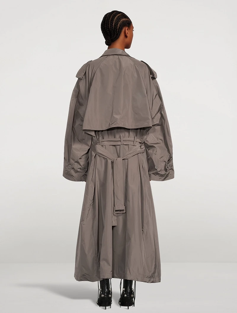 Packable Taffeta Trench Coat
