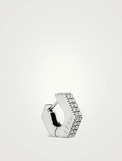 Mini 18K Gold Dado Earring With Diamonds