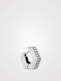 Mini 18K Gold Dado Earring With Diamonds