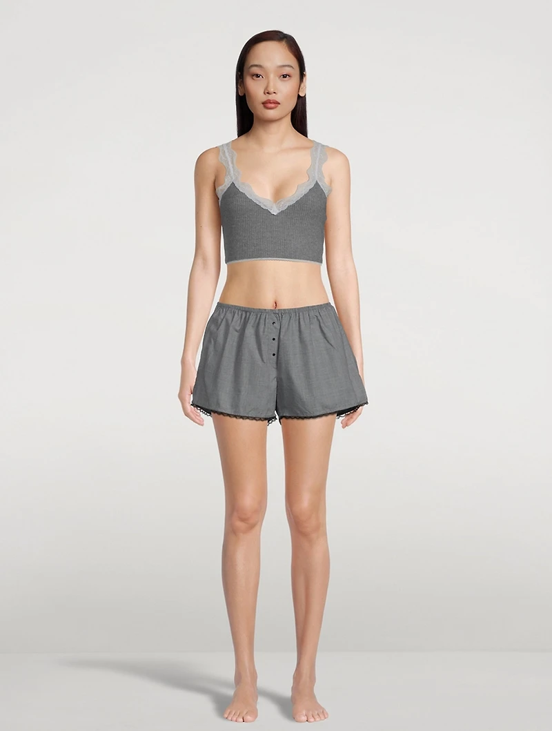 Colette Cropped Sleep Tank
