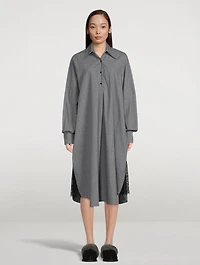 Lalo Lace-Inset Shirt Dress