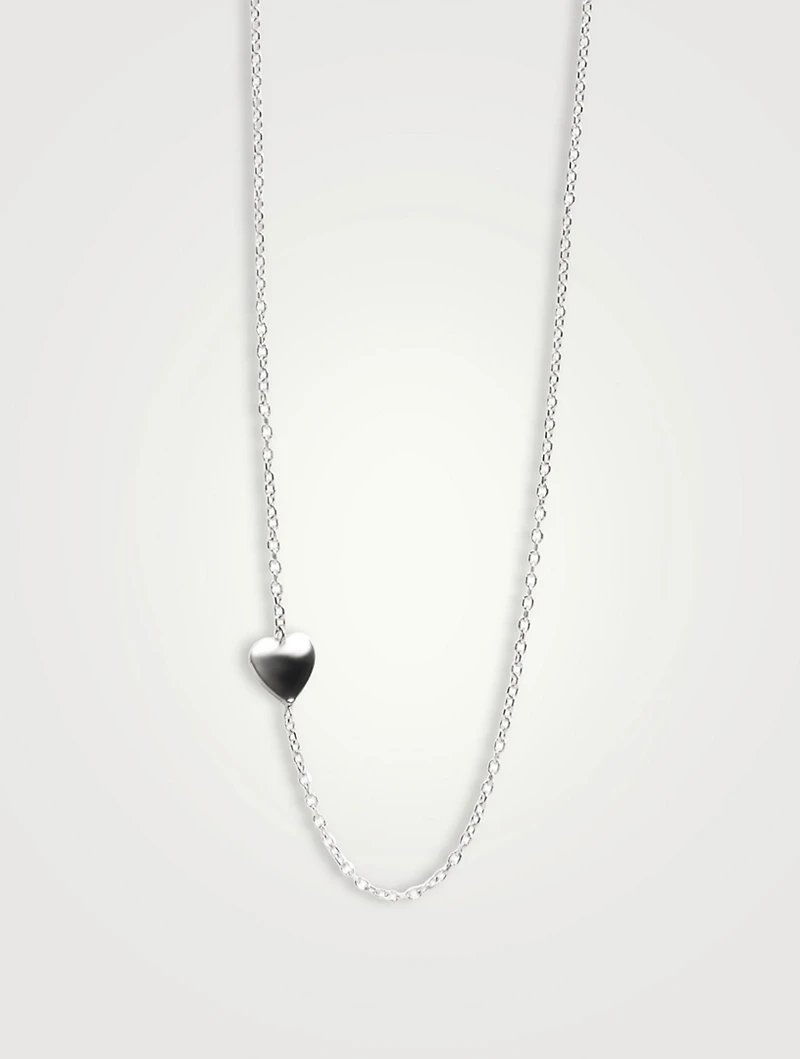 Love Letter 14K White Gold Heart Necklace