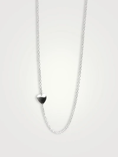 Love Letter 14K White Gold Heart Necklace