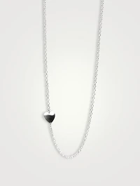 Love Letter 14K White Gold Heart Necklace