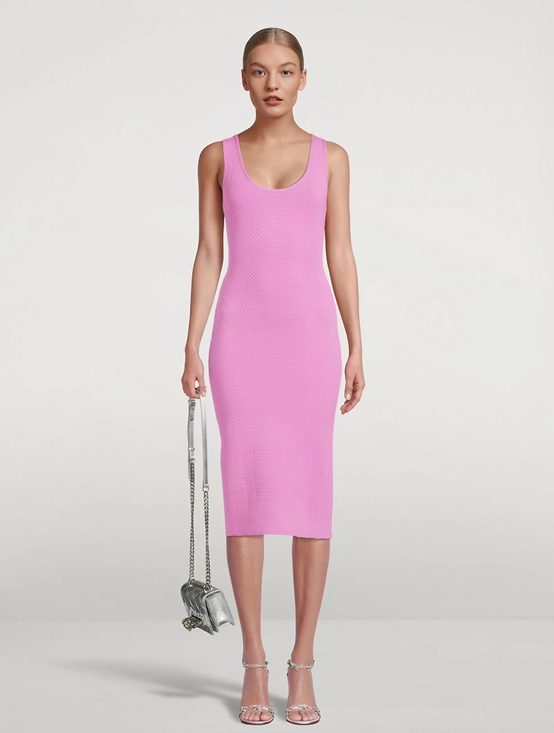 Ottoman Scoopneck Midi Dress