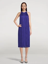 Fringed Halter Midi Dress