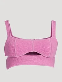 Mohair-Blend Cropped Top