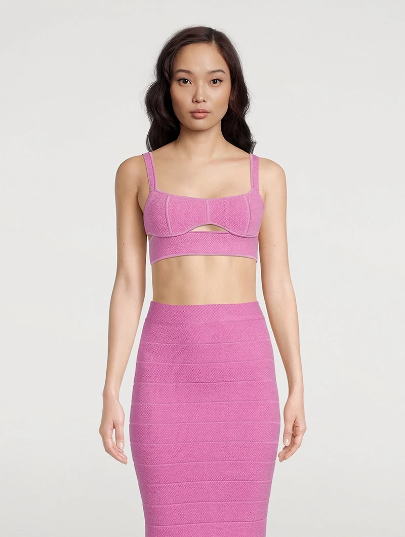 Mohair-Blend Cropped Top