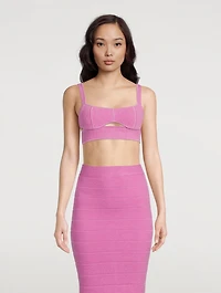 Mohair-Blend Cropped Top