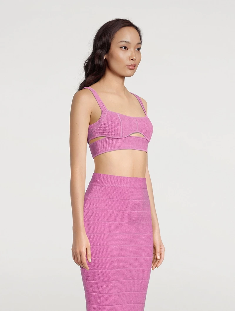 Mohair-Blend Cropped Top
