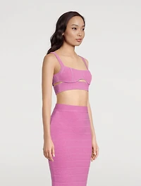 Mohair-Blend Cropped Top