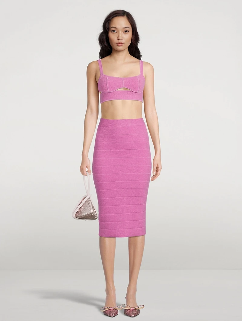 Mohair-Blend Cropped Top