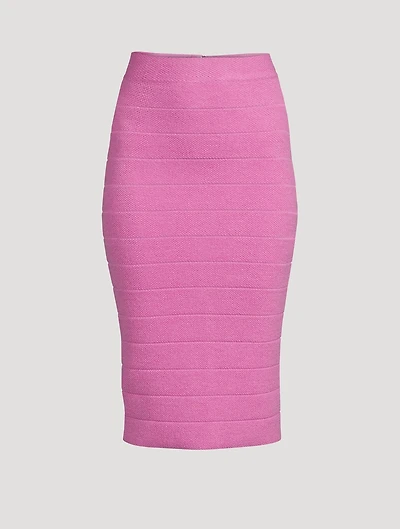 Mohair-Blend Midi Skirt