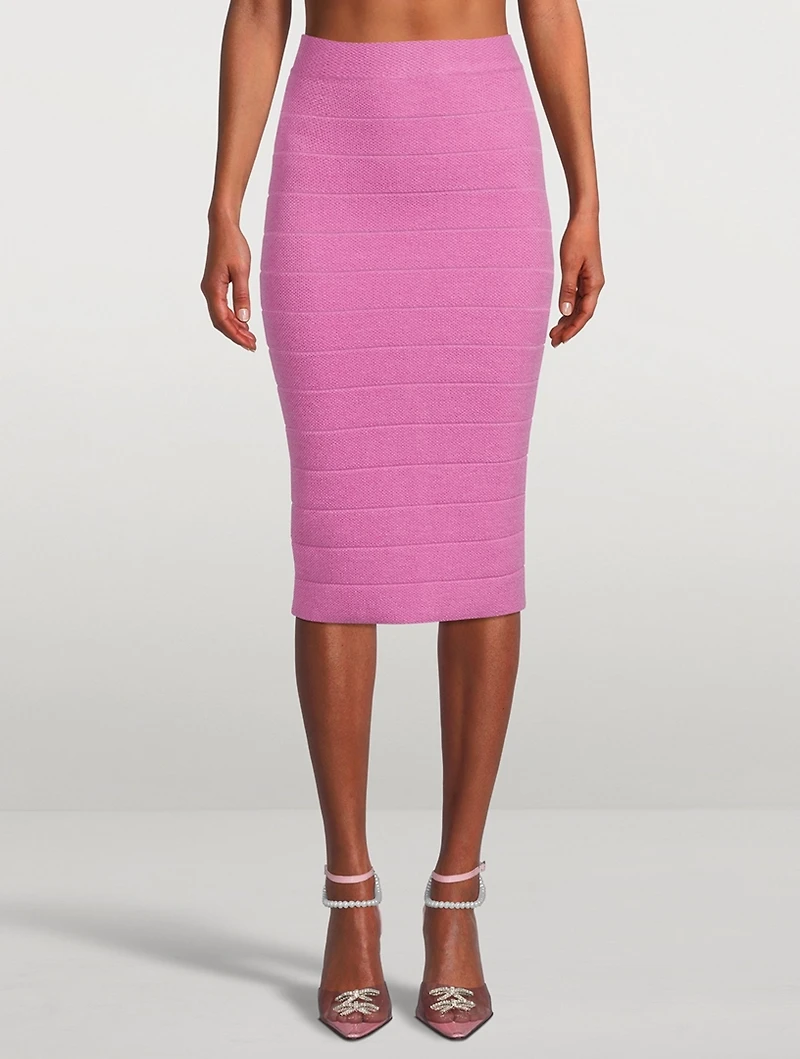 Mohair-Blend Midi Skirt