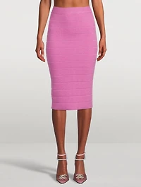 Mohair-Blend Midi Skirt