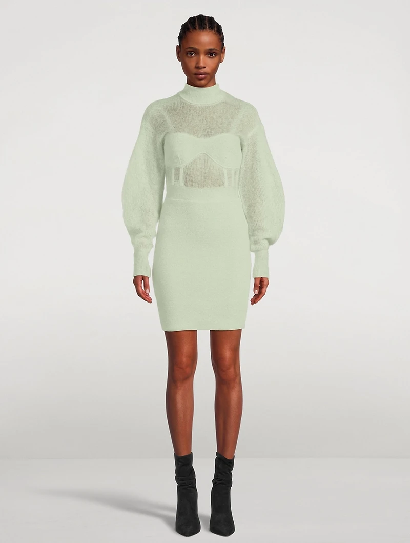 Mohair-Blend Mini Dress