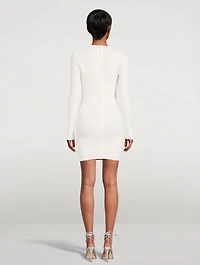Ribbed Pointelle Mini Dress
