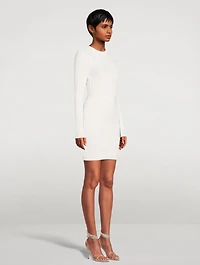 Ribbed Pointelle Mini Dress