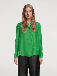 Chain Jacquard Satin Shirt