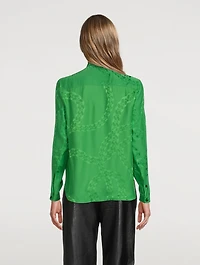 Chain Jacquard Satin Shirt