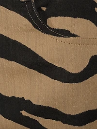 Flared Tiger Stripe Jacquard Trousers