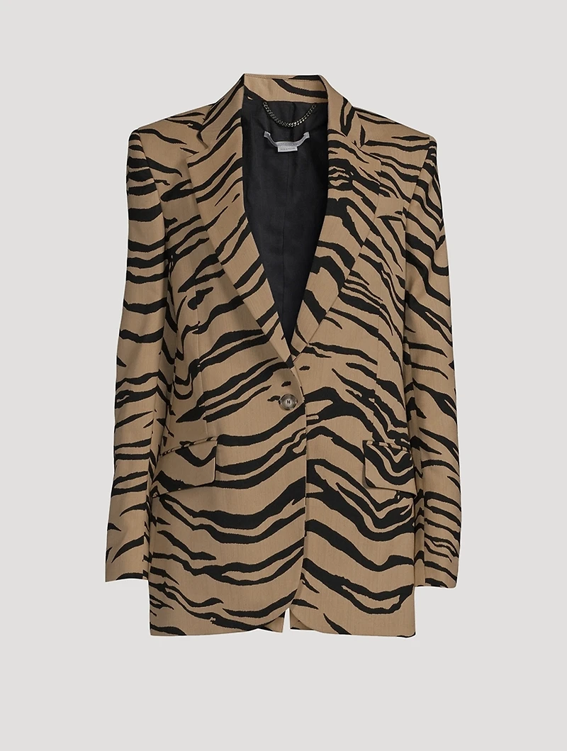 Tiger Stripe Jacquard Blazer