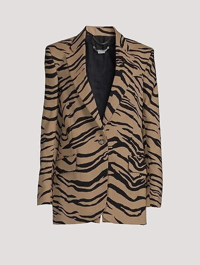 Tiger Stripe Jacquard Blazer