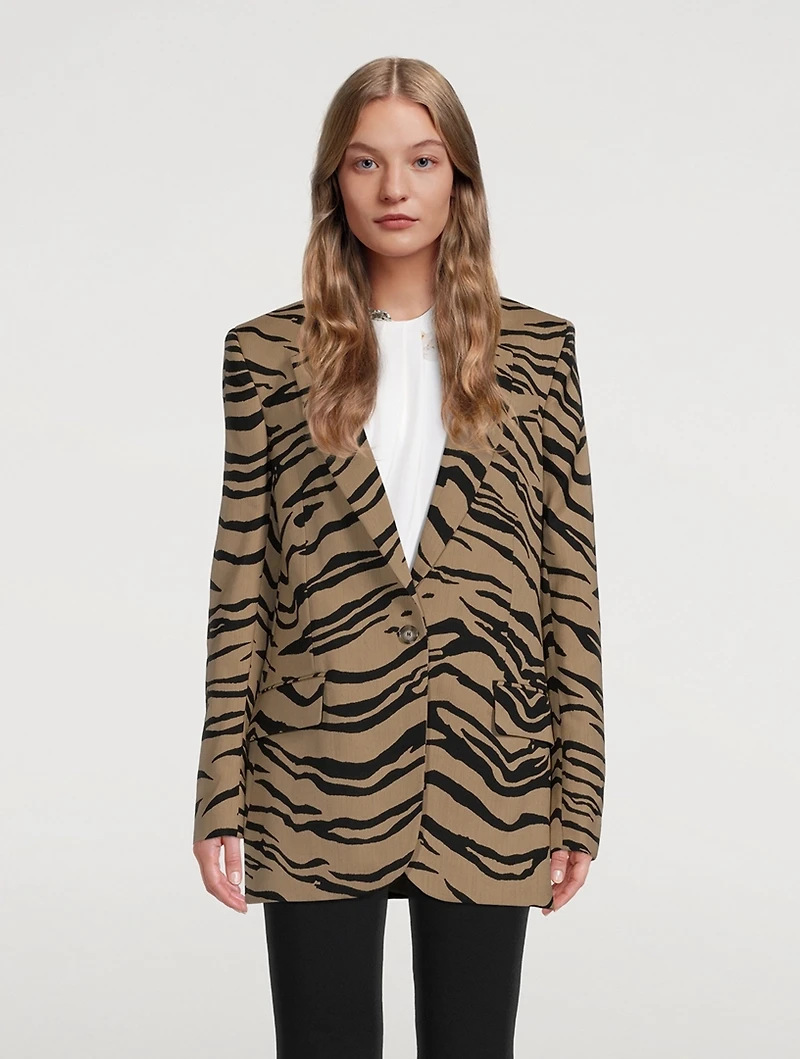 Tiger Stripe Jacquard Blazer